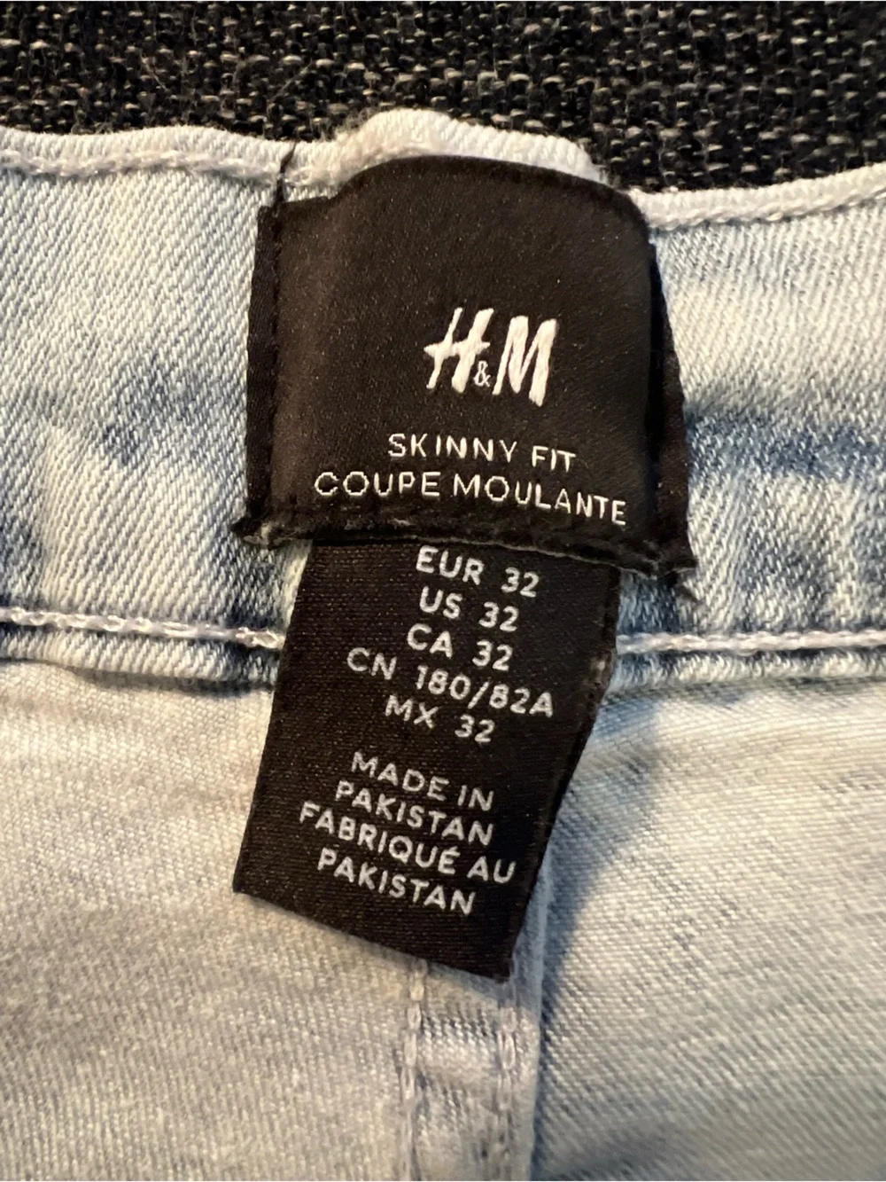 H&M Light Wash Men’s Skinny Moto Jeans
